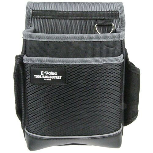 E-Value 腰袋 2段（グレー） EDK-1D_GR 藤原産業