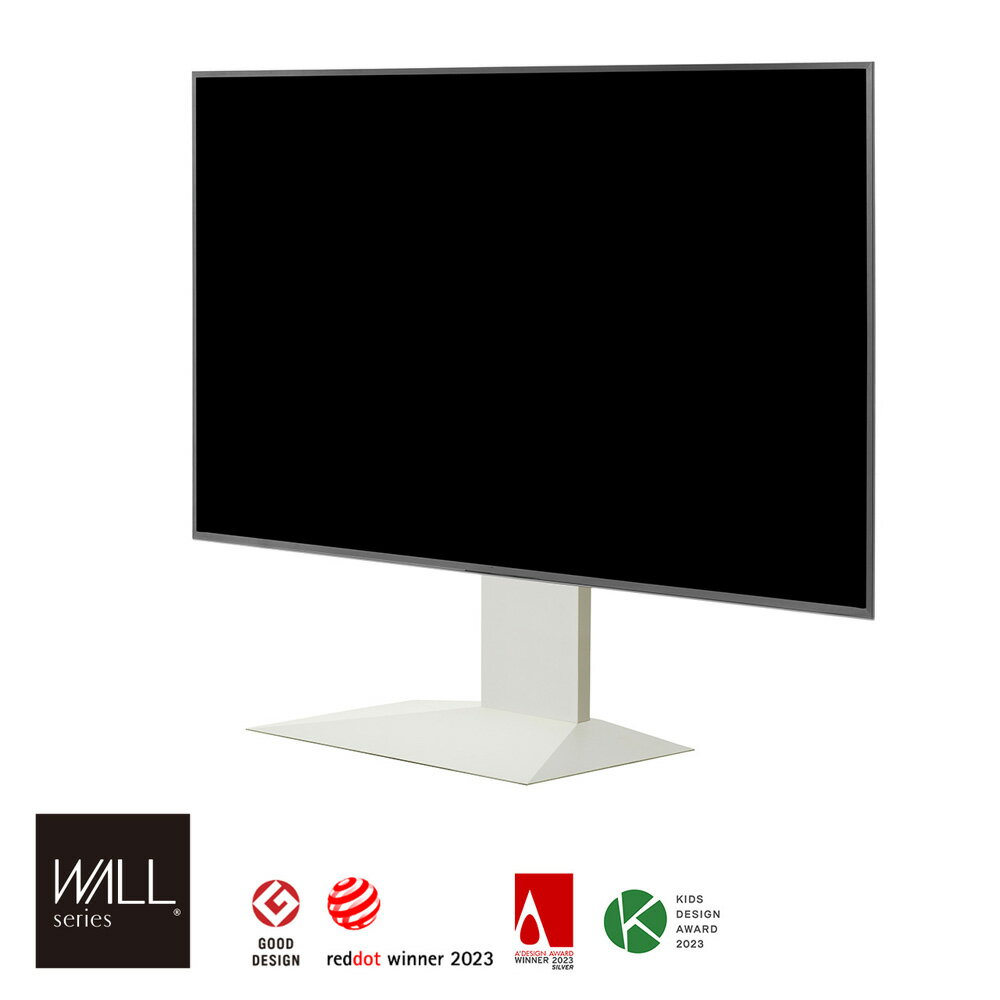 ナカムラ 壁寄せテレビスタンド［50〜100型対応 /V4 フロアタイプ /サテンホワイト］ WLTVJ5111 EQUALS..