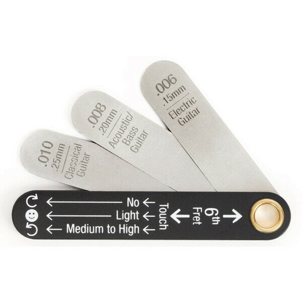 【返品種別A】□「返品種別」について詳しくはこちら□ネックの反りを正確に測定できる トラスロッドゲージMN600 トラスロッド・ゲージは、素早くネックの反りを正確 に測定できることで、セットアップの精度を大きく向上させます。また、自分に最も適した設定をどの楽器でも実現できるようになります。最も一般的な3種類のゲージ（0.006″、0.008″、0.010″）が付属しています。エレクトリック・ギター (Electric Guitar)、アコースティック・ギター(Acoustic)、クラ シック・ギター(Classical Guitar)、ベース・ギター(Bass Guitar) に対応しており、レーザー・エッチングにより各ゲージに印字されているので、どのゲージを使用すればよいか悩むことはありません。ステンレス製で、オイルでの手入れが不要なので従来のゲージセットのようにベタつくこともありません。さらに、片手を開けることができる革新的なピックカポも付属 しています。主な特徴◆最も一般的な3つのサイズ（0.006″、0.008″、0.010″）◆精密で滑らかなステンレススチール製◆消えないレーザーエッジングされたサイズ◆1フレットを押さえることができ、片手を開けることができる 革新的なピックカポが付属。[MN600]ミュージックノマド楽器・レコーディング＞楽器アクセサリー＞メンテナンス用品