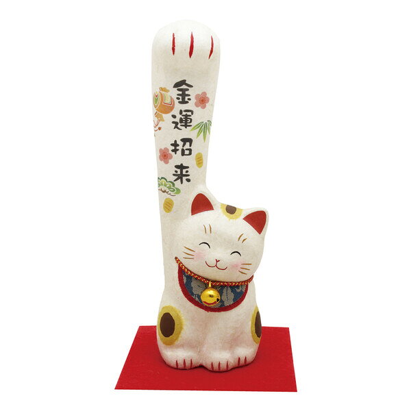京都 リュウコドウ ちぎり和紙 遠くの福も招き猫金運招来(中) 006-0740 招き猫 置物 日本土産 商売 繁盛 [0060740リユウコドウ]