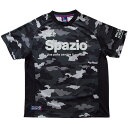 FEL-GE0360-02-S スパッツィオ サッカー・フットサル用　トレーニングシャツ　半袖（ブラック・サイズ：S） Spazio　ユニセックス　プラシャツ　カモフラ