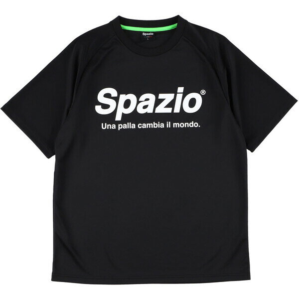 FEL-GE0781-02-XO スパッツィオ サッカー・フットサル用　トレーニングシャツ　半袖（ブラック・サイズ：XO） Spazio　ユニセックス　プラシャツ