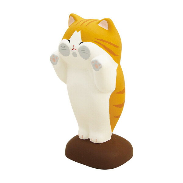 京都 リュウコドウ ぺったり猫(トラ) 018-0294B 招き猫 置物 日本土産 商売 繁盛 [0180294Bリユウコドウ]