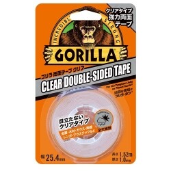 KURE クレ 呉工業 ゴリラ 1780 GORILLA ゴリラ 両面テープ クリア 強力両面テープ 幅25.4mm×長さ1.52m×厚さ1.0mm