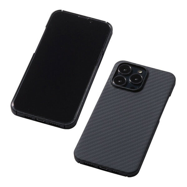 ディーフ iPhone 13 Pro用 超軽量・薄型ケース アラミド繊維（マットブラック） Ultra Slim ＆ Light Case DURO DCS-IPD21M3KVMBK