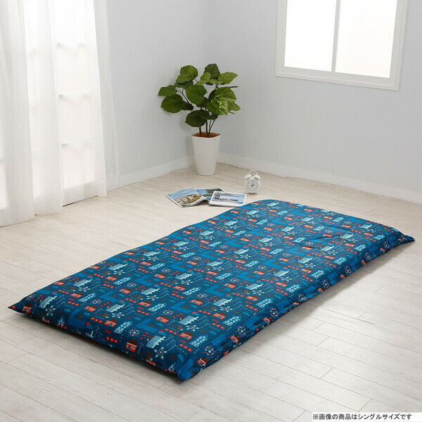 西川(nishikawa) 北欧デザイン敷きふとんカバー（ダブル・ネイビー） PI21291928860 Hej＆Moi [PI21291..