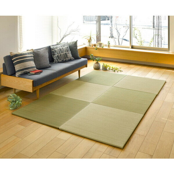 Tatami - HAGIHARA(萩原) すき間のできにくい置き畳　四季 1枚（幅82×奥行82×厚み1.5cm・グリーン） シキ8282GR [シキ8282GR]