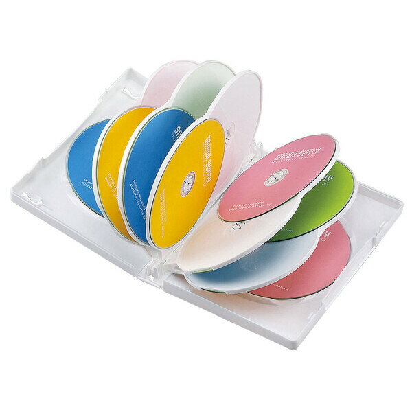 サンワサプライ DVDトールケース（12枚収納・3枚セット・ホワイト） DVD-TW12-03WN