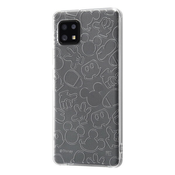 レイアウト AQUOS sense6（SH-54B/SHG05）用 TPUソフトケース キラキラ ディズニー（ミッキーマウス） RT-DAQSE6A/MKM
