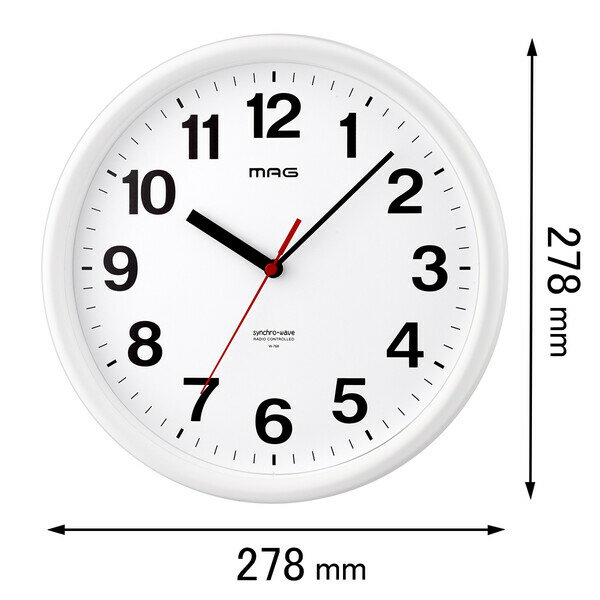 ノア精密 電波掛け時計 MAG　電波掛