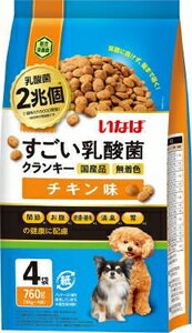 Premium - いなば すごい乳酸菌クランキー チキン味 760g（190g×4袋） いなばペットフード Dスゴイ760チキン760G