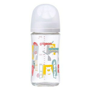 母乳実感 哺乳びん耐熱ガラス製 Zoo 240ml ピジョン ボジツガラス240ML ZOO