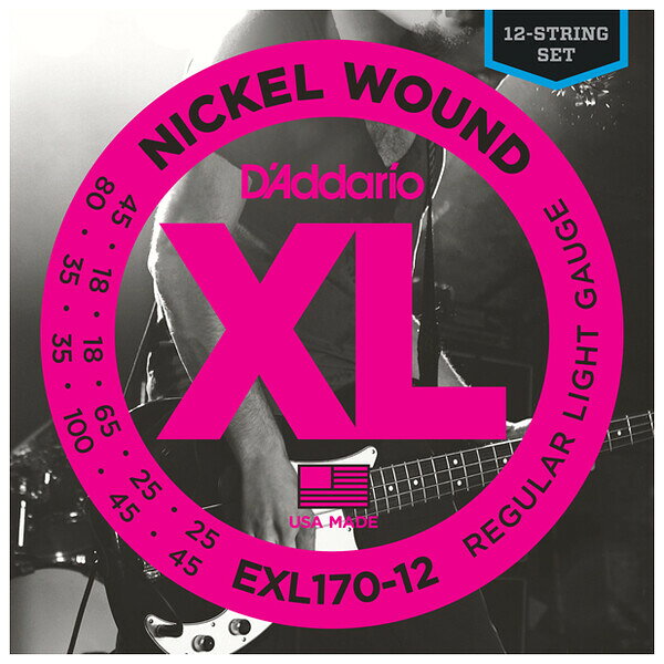 ダダリオ エレキベース弦（12-String/Long） EXL170-12 D'Addario　XL NICKEL