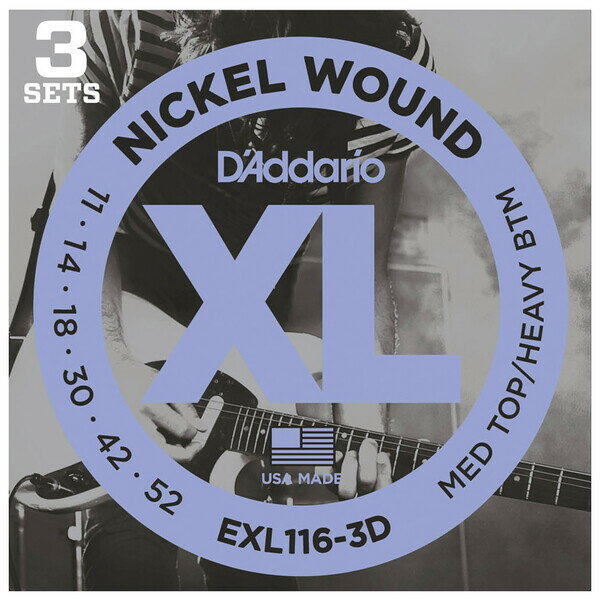 EXL116-3D ꥪ 쥭Medium Top/Heavy Bottom D'AddarioXL NICKEL