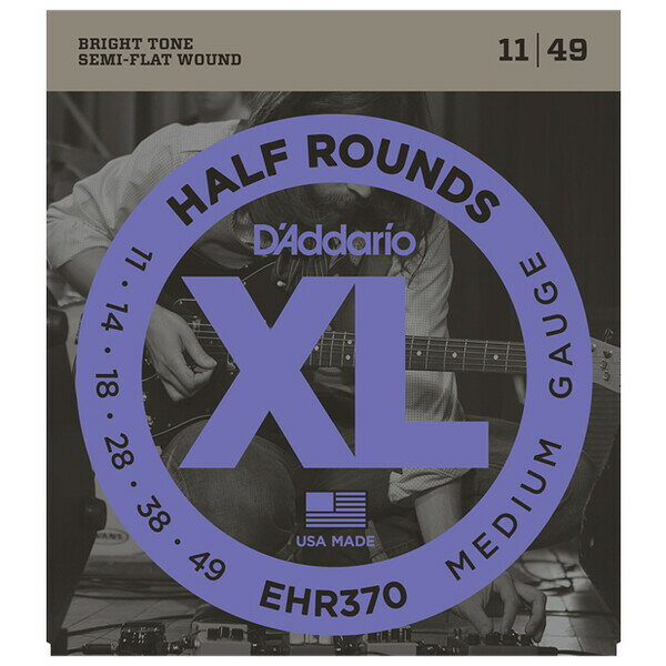 EHR370 ꥪ 쥭Medium D'AddarioXL HALF ROUNDS (SEMI-FLAT WOUND)