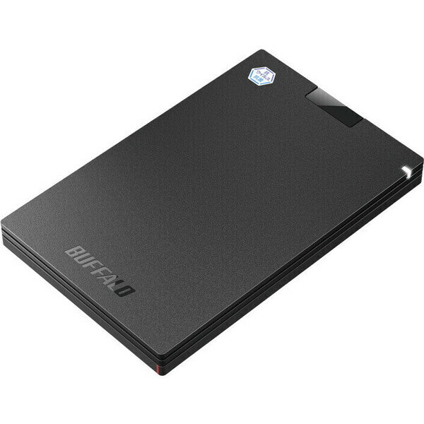 BUFFALO （バッファロー） USB 3.2(Gen 1)対応 抗ウイルス・抗菌対応 外付けポータブルSSD 500GB(ブラック) SSD-PGVB…