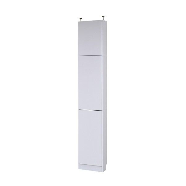 FRM-0100DOORSET-WH JK-PLAN(ジェイケイ・プラン) 棚板が1cmピッチで可動する薄型オープン幅41.5上置きドアセット(ホワイト) メモリア 