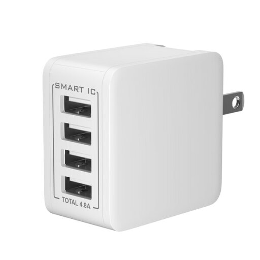 オウルテック AC充電器 4ポート4.8A(ホワイト) OWL-ACU448AS-WH オウルテック AC充電器 4ポート4.8A(ホワイト) OWL-ACU448AS-WH