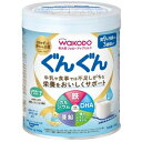 【返品種別B】□「返品種別」について詳しくはこちら□※仕様やパッケージは、リニューアルなどの理由で変更になっている場合がございます。予めご了承下さい。※お手元に届きました商品(パッケージ)の原材料や成分などの仕様を、必ず開封前にご確認の上、ご使用下さい。◆離乳食が3回食になる満9か月頃からの成長期に、牛乳や食事では不足しがちな栄養をおいしくサポートするミルクです。◆牛乳では摂りにくいDHAを配合し、鉄・カルシウム・ビタミンC・ビタミンDは400ml摂取した場合、食事摂取基準1〜2歳の推奨量・目安量に対して1日分を100％サポートできます。◆発育に大切な亜鉛を新たに配合しました。■原材料名：乳糖（ニュージーランド製造）、脱脂粉乳、調整食用油脂（パーム油、パーム核分別油、大豆白絞油）、でんぷん糖化物、ホエイたんぱく濃縮物、ガラクトオリゴ糖液糖、精製魚油、亜鉛酵母/炭酸Ca、塩化K、塩化Mg、リン酸Na、レシチン、炭酸K、リン酸K、V．C、ピロリン酸鉄、V．E、パントテン酸Ca、5’−CMP、ナイアシン、V．B1、V．B6、V．A、V．B2、イノシン酸Na、ウリジル酸Na、グアニル酸Na、5’−AMP、葉酸、カロテン、ビオチン、V．D、V．K、V．B12■栄養成分表示：100g当たりエネルギー：482kcal　たんぱく質：12．5g　脂質：21．4g　炭水化物：60．0g　食塩相当量：0．56g　ビタミンA：360μg　ビタミンB1：0．7mg　ビタミンB2：1．0mg　ビタミンB6：0．6mg　ビタミンB12：1．6μg　ビタミンC：72mg　ビタミンD：9．0μg　ビタミンE：5．4mg　ビタミンK：20μg　ナイアシン：5．3mg　パントテン酸：4．0mg　ビオチン：20μg　葉酸：110μg　亜鉛：1．6mg　カリウム：750mg　カルシウム：760mg　鉄：9．5mg　マグネシウム：65mg　リン：400mg　リノール酸：3．4g　α−リノレン酸：0．32g　ドコサヘキサエン酸（DHA）：80mg　リン脂質：230mg　β−カロテン：30μg　ヌクレオチド：6mg　ガラクトオリゴ糖：1g　塩素：510mg　灰分：4．0g　水分：2．1g■アレルゲン：乳、大豆※アレルギーのある方は原材料をご確認の上、お召し上がりください。また、体質・体調により、まれにからだに合わない場合があります。その場合にはご使用を中止してください。アサヒグループ食品（和光堂）広告文責：上新電機株式会社(06-6633-1111)日用雑貨＞ベビー用品＞ミルク・飲料＞ミルク