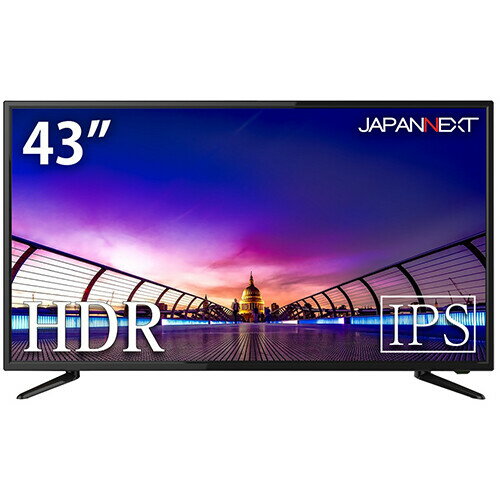 JAPANNEXT（ジャパンネクスト） 43型 液晶ディスプレイ（4K UHD/60Hz/3ms/IPS/半光沢/HDR対応/FreeSync/MHL接続対応/スピーカー搭載/HD..