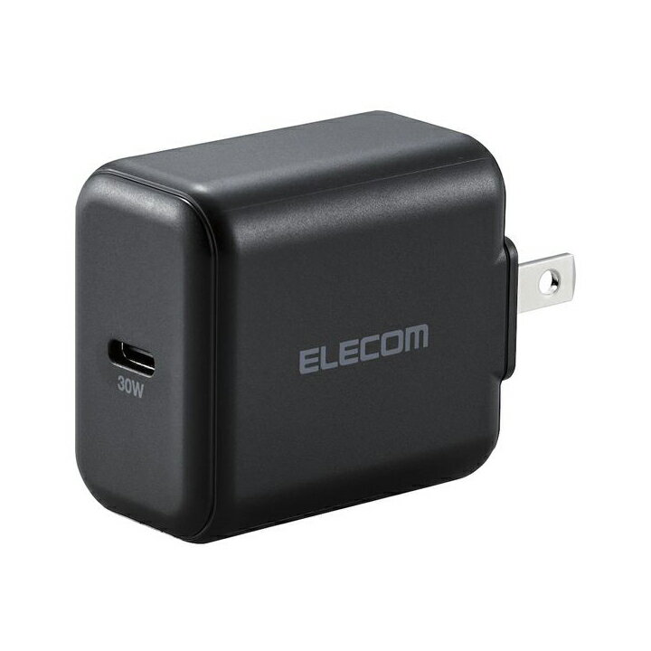 エレコム USB PD 30W AC充電器 Type-C×1ポート スイングプラグ（ブラック） ACDC-PD2130BK