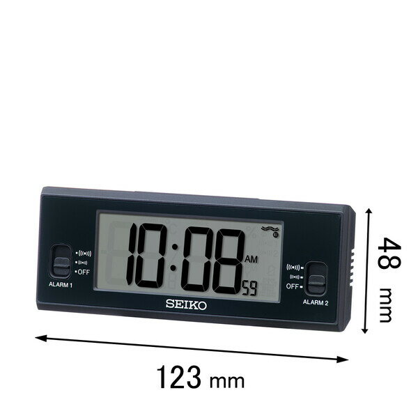 セイコー 電波目覚まし時計 SEIKO 温度湿度付き電波目ざまし時計 SQ-321-K [SQ321K]【返品種別A】