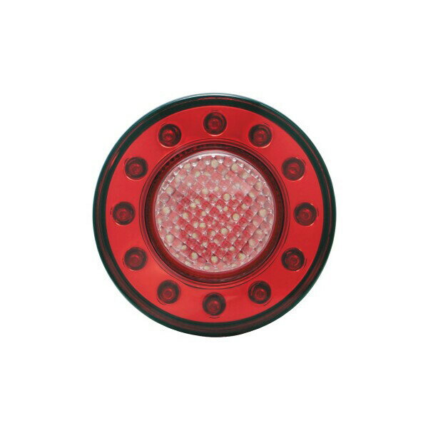 ジェットイノウエ JTL-1103　LED丸型3連テールランプ 小型　レッド/アンバー 525689