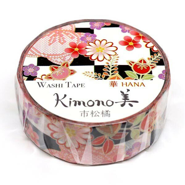 kimono美 マスキングテープ（市松橘 15mm×7m） GR-1005