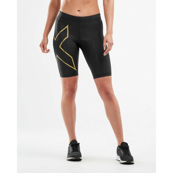 2XU（ツー・タイムズ・ユー） WA5334B-BLK/GRF-M 2XU レディース コンプレッションウェアツータイムズユー MCS ランコンプレッションショーツ（BLK/GRF・サイズ：M） 2XU WOMEN'S MCS RUN COMPRESSION SHORT