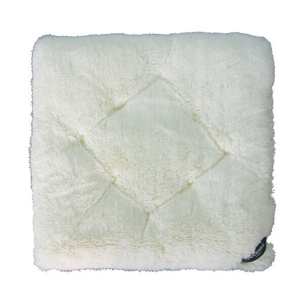 錦産業 ジュノーパイルクッション　ホワイト　約45×45cm JC-777