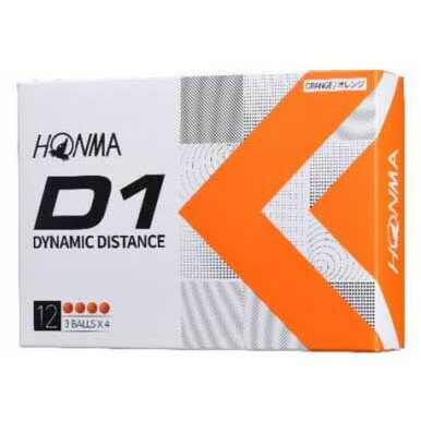 【9/5限定★ポイントUP×抽選で最大100%Pバック】HONMA-BT2201-OG-L 本間ゴルフ HONMA D1ゴルフボール 2022年モデル 1ダース 12個入り(オレンジ) ホンマゴルフ ボール D-1　ローナンバー HONMA D1 2022 model