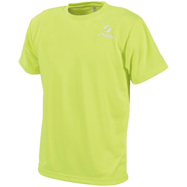 STJ-1805030804 STIGA（スティガ） 卓球用ウェア ユニセックスSTIGAロゴユニフォーム JP-I（ネオンイエロー・サイズ：S）