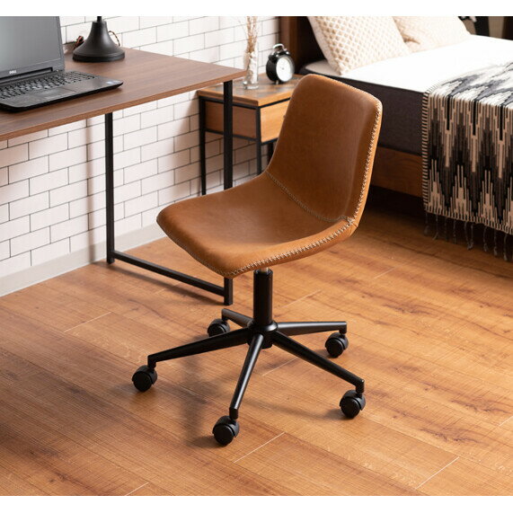 東谷 デスクチェア(キャメル・幅56×奥行58×高さ780〜87cm) PC-77CA [PC77CAアズマヤ]