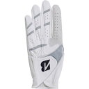 BS-GLG25WS26 ブリヂストンゴルフ ウルトラグリップ メンズ 左手用 (白/シルバー・サイズ：26cm) BRIDGESTONE GOLF ULTRA GRIP MENS