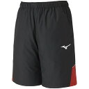 N2JD201196XL ミズノ トレーニングクロスハーフパンツ（ブラック×チャイニーズレッド・サイズ：XL） MIZUNO