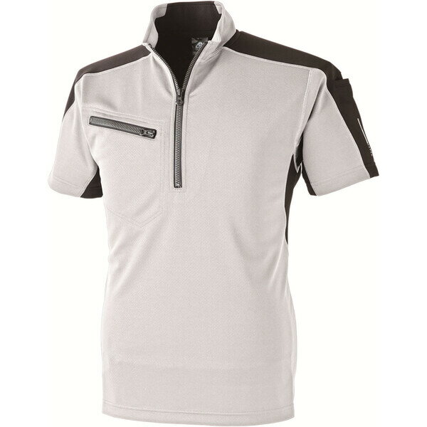 Short Sleeve Shirt - シーズクラブ 1721 ZIP半袖ポロ(シロ M) 1721-18-M C's CLUB