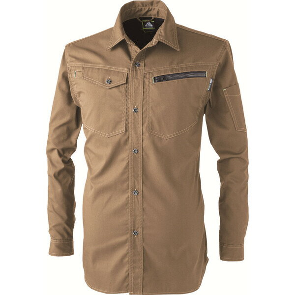 シーズクラブ 2901 ドビーストレッチT/C長袖シャツ(カーキ 4L) 2901-08-4L C's CLUB