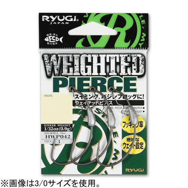 【返品種別A】□「返品種別」について詳しくはこちら□◆ウェイテッドピアスがTCコートにリニューアルピアスフックにウェイトを持たせ、シャッドテール・スティックベイト等でのナチュラルなスイミングや、ツインテールグラブ等の表層バジンフロッグに対応するようチューニング。ワームのスイミングバランスと、ウィードなどのストラクチャーのすり抜けを考慮し、考え尽くした絶妙なウェイトの位置・形状・重量設定。ピアスフック譲りのフッキング性能と線材のスプリングバックを活かした伸びにくさで、バイトに持ち込んだ魚を掛けて、獲る。ウェイテッドピアス。■　仕　様　■サイズ：3/0重さ：1/32oz(0.9g)入数：3[201574RYUGI]RYUGIアウトドア＞フィッシング＞ルアー＞ブラックバス