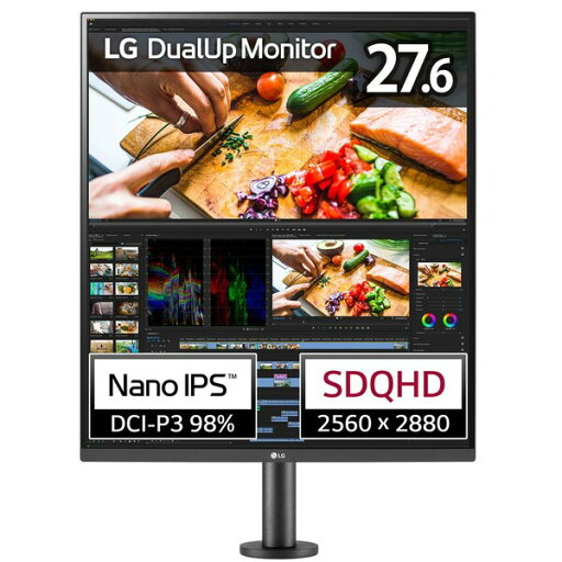 LGエレクトロニクス|エルジー 液晶ディスプレイ(27.6型/IPS/SDQHD 2560×2880/60Hz/5ms/HDR10/HDMI2.0/DP1.4/USB Type-C/VESA/PBP対応/3年保証・無輝点保証)(チャコールグレー/ブラック) DualUp Monitor Ergo16:18 28MQ780-B LGエレクトロニクス|エルジー 液晶ディスプレイ(27.6型/IPS/SDQHD 2560×2880/60Hz/5ms/HDR10/HDMI2.0/DP1.4/USB Type-C/VESA/PBP対応/3年保証・無輝点保証)(チャコールグレー/ブラック) DualUp Monitor Ergo16:18 28MQ780-B
