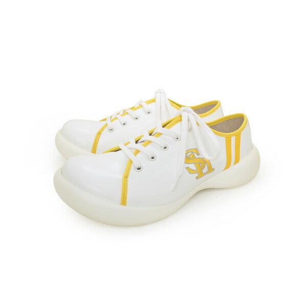 BCFS6801SH-WHT-M RegettaCanoe 福岡ソフトバンクホークス リゲッタカヌー コラボ スニーカー（ホワイト・サイズ：M） リゲッタカヌー　ロゴスニーカー　レディース