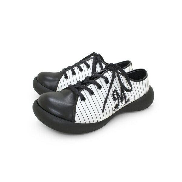 BCFS6801LM-WHTBLK-M RegettaCanoe 千葉ロッテマリーンズ リゲッタカヌー コラボ スニーカー（ホワイト×ブラック・サイズ：M） リゲッタカヌー　ロゴスニーカー　レディース