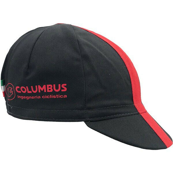 605048-000040 チネリ サイクルキャップ　サイズフリー（ブラック/レッド） cinelli　COLUMBUS INGEGNERIA CICLISTICA CAP
