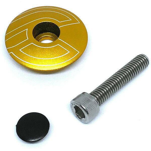 チネリ トップキャップ　（ゴールド） 605010-TCAPGOL cinelli　TOP CAP GOLD WITH BOLT ＆ PLUG