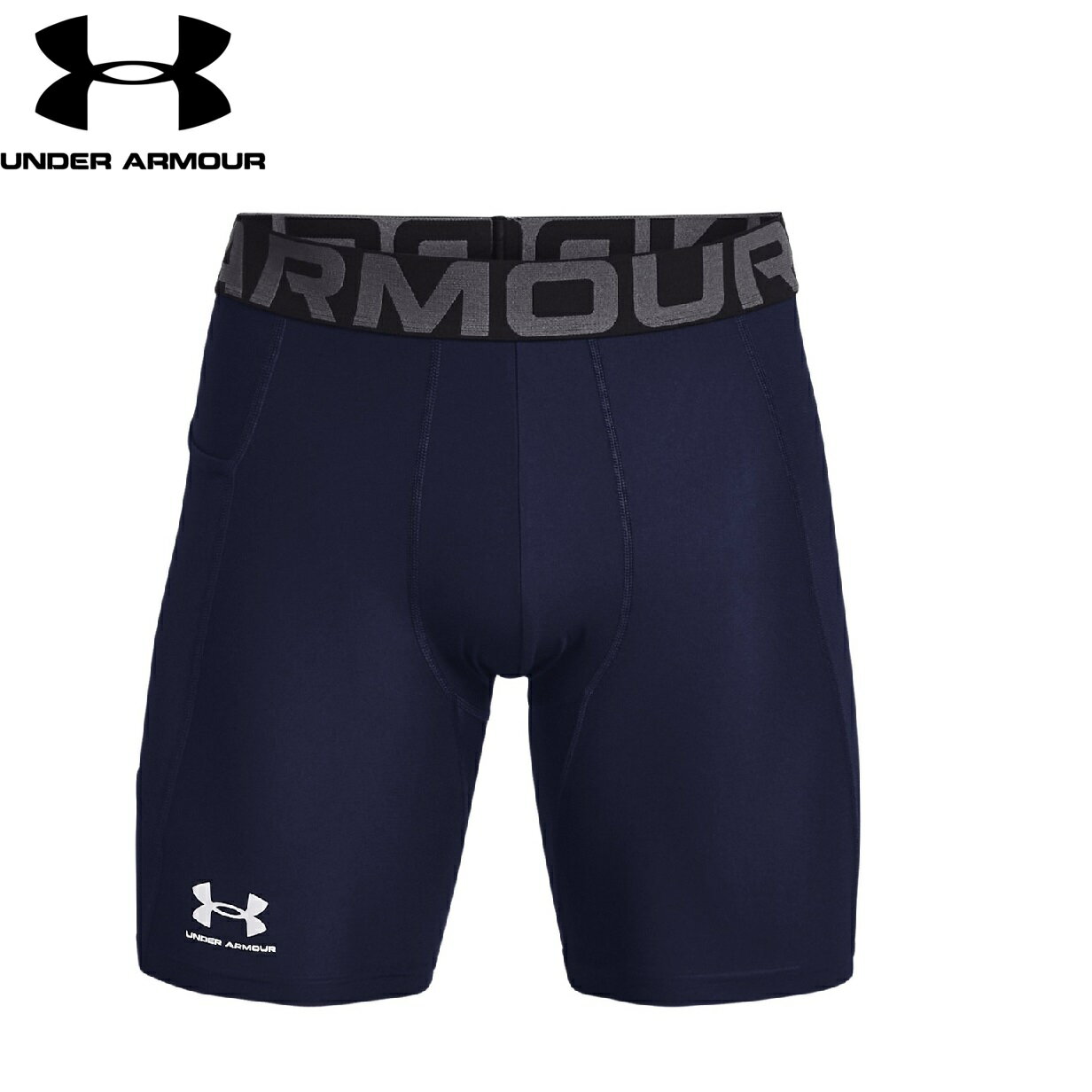 アンダーアーマー ヒートギアアーマー ショーツ（Midnight Navy / White・サイズ：XL(O)） 1361596-410..