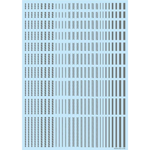 ハイキューパーツ ラインデカール2 グレー（1枚入） デカール