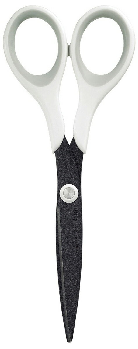 プラス はさみ フィットカット スリムスタイル フッ素コート 左右対称(ホワイト/グレー) SC-160SF(34159)