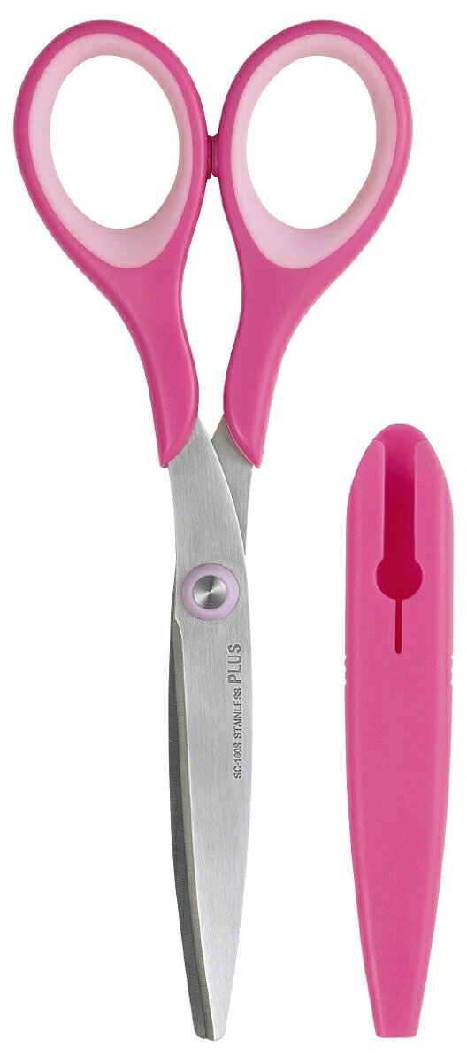 プラス はさみ フィットカット スリムスタイル 左右対称（ポップピンク） SC-160S(34141)
