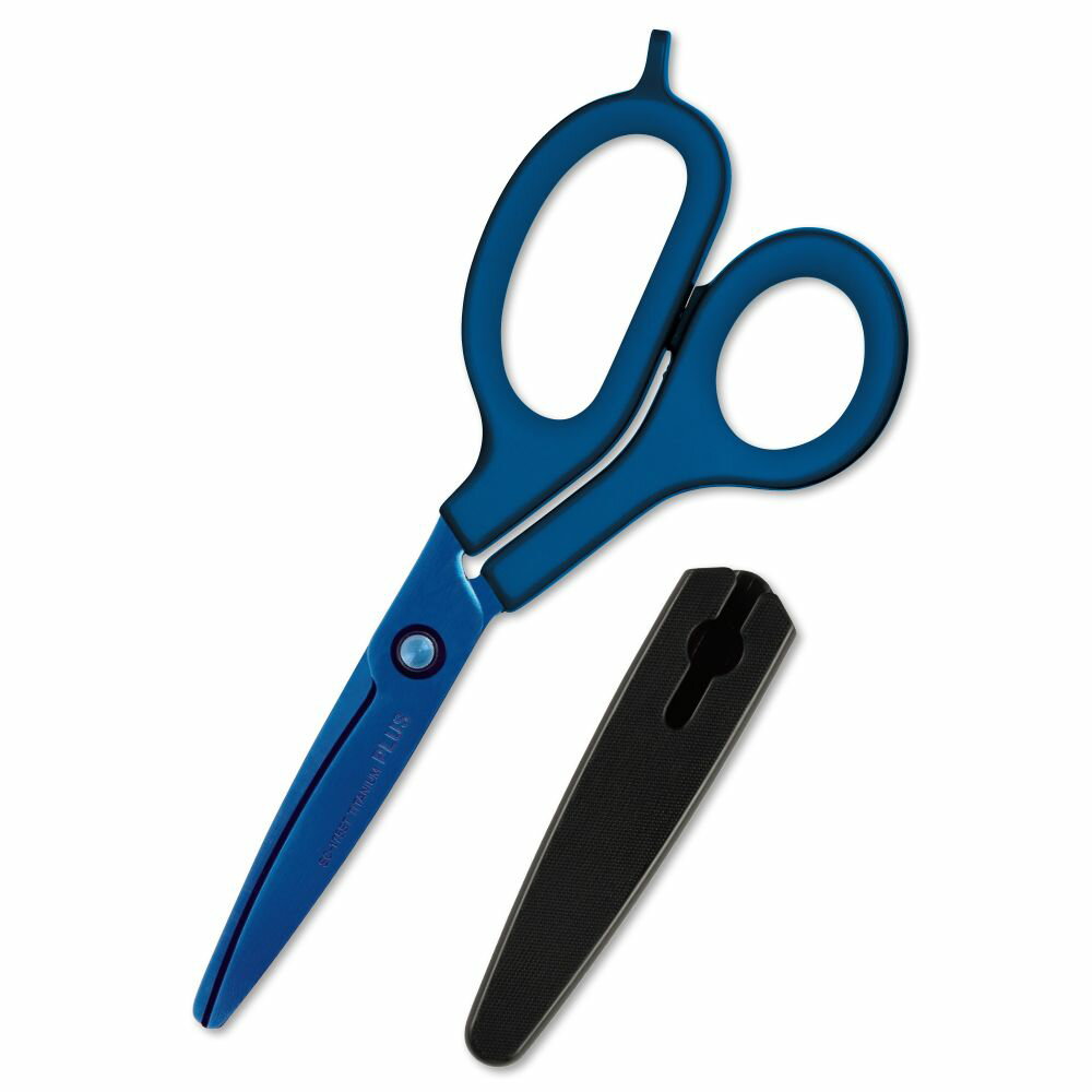プラス はさみ フィットカットカーブ チタンコート(チタンブルー) SC-175AT(34526)