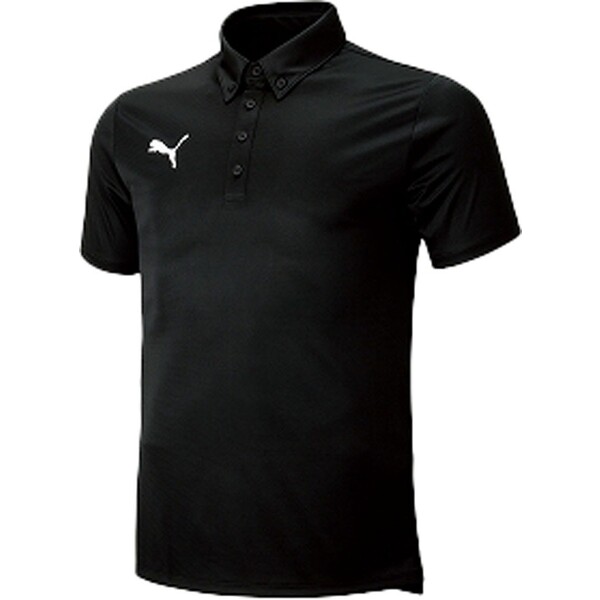 プーマ サッカー・フットサル用　ポロシャツ　半袖（ブラック・サイズ：M） PAJ-656336-02-M PUMA