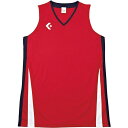CB381701-6429-L コンバース レディースゲームシャツ(レッド/ネイビー・サイズ:L) CONVERSE